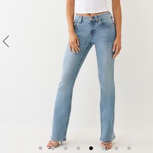 True Religion Becca Mr Big T Flap Blue Bootcut Jeans